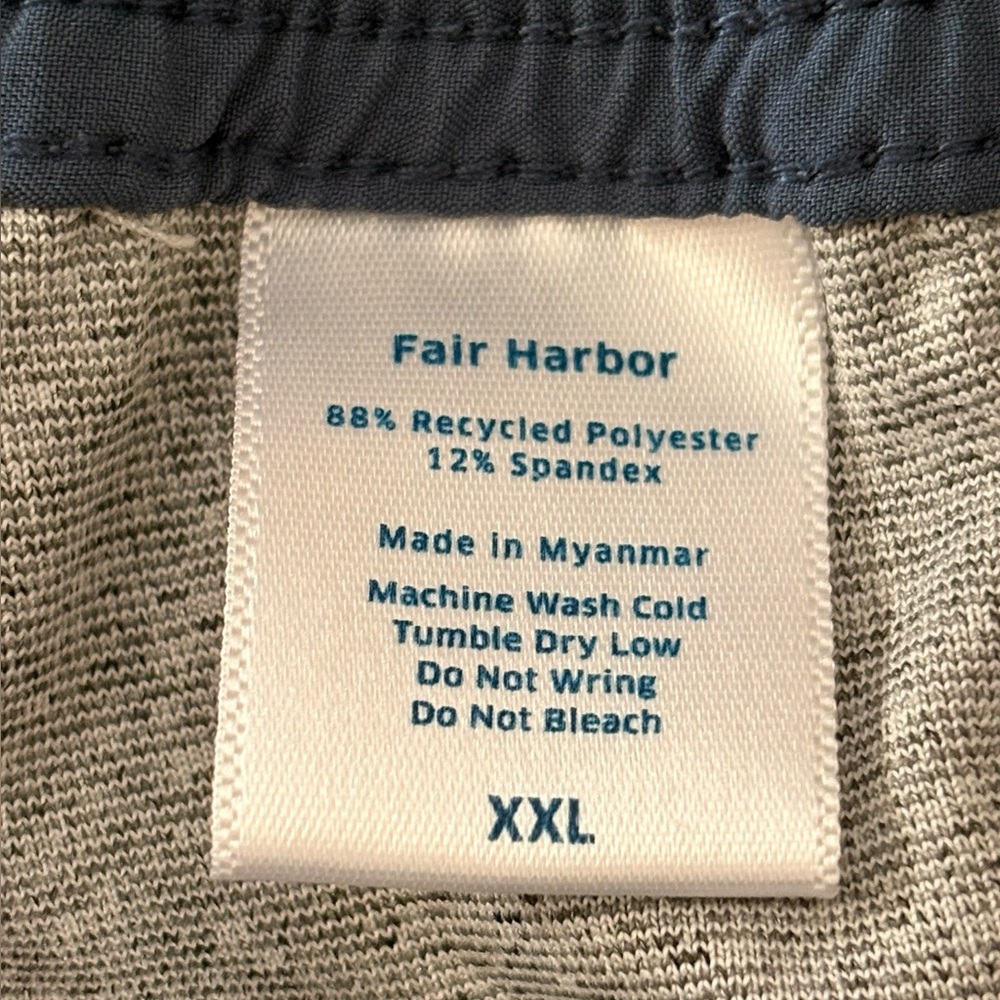 Fair Harbor Men’s Swim Trunks Blue XXL NWOT - Picture 3 of 4